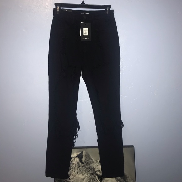 Black Distressed Jeans - Picture 5 of 10
